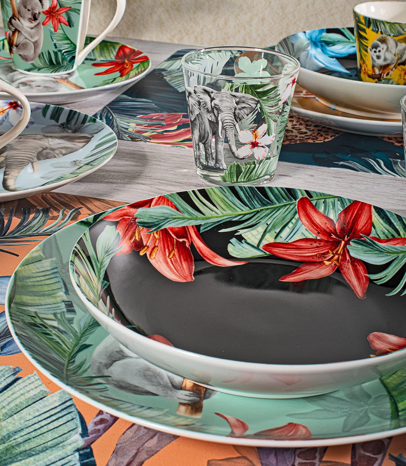 18-delig exotisch porseleinen Tavola servies