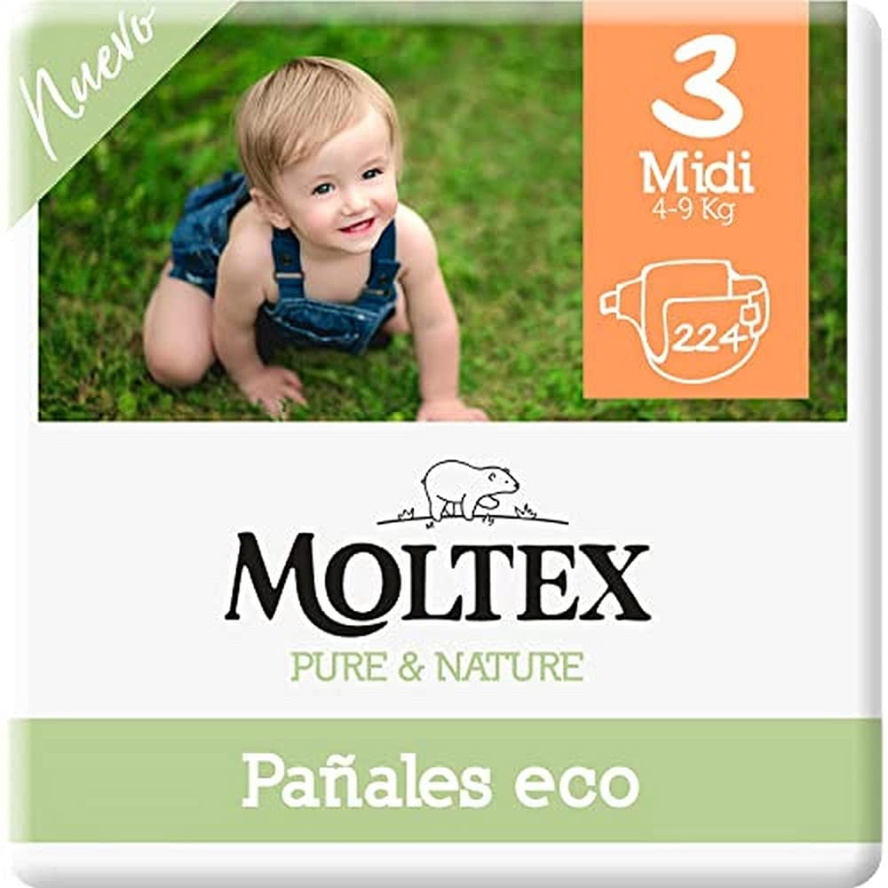 Luiers, maat 3 (4-10 kg), 224 luiers (4 zakken van 56 stuks)