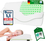 Orthopedisch neksteunkussen voor 80X40, 800X400 mm, visco-elastisch kussen, viscokussen, kussen, nekkussen van traagschuim, viscoschuim, slaap, wit (710 x 420 x 120 mm) Naty Shop Cervicale orthopedische kussens 710X420X120 mm