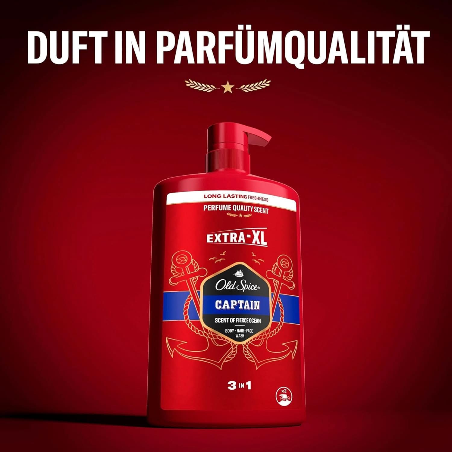 Old Spice Captain 3-in-1 douchegel en shampoo voor mannen, 1 liter douche en bad Naty Shop