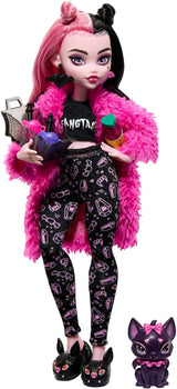 MONSTER HIGH pop en pyjama feestaccessoires Draculaura Bat Count Fabulous Doll Pet Creepover Party HPY66 poppen Naty Shop Single