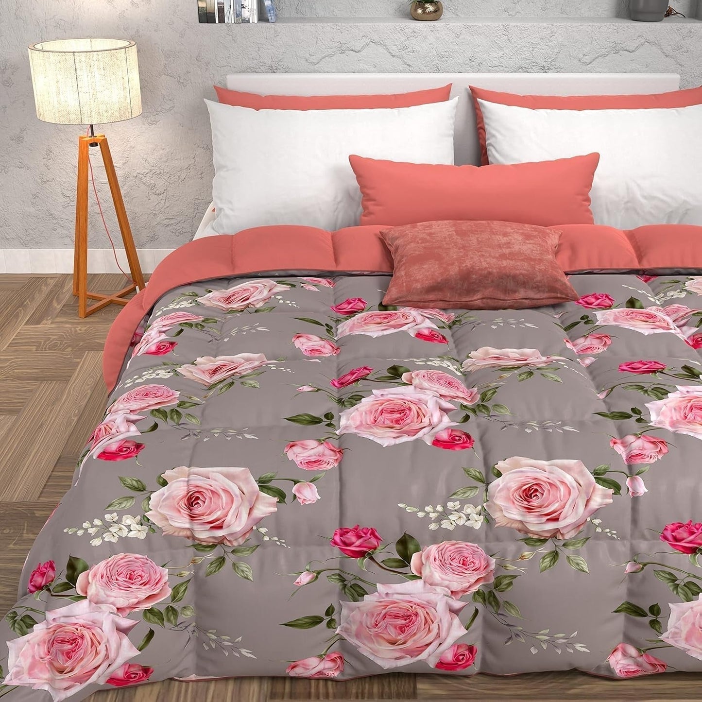 PETTI Artigiani Italiani - Winterquilt, Winterquilt, Eenvoudige quilt, Dubbelzijdig, Monocolor en digitaal printen, 100% hypoallergene microvezel, Made in Italy