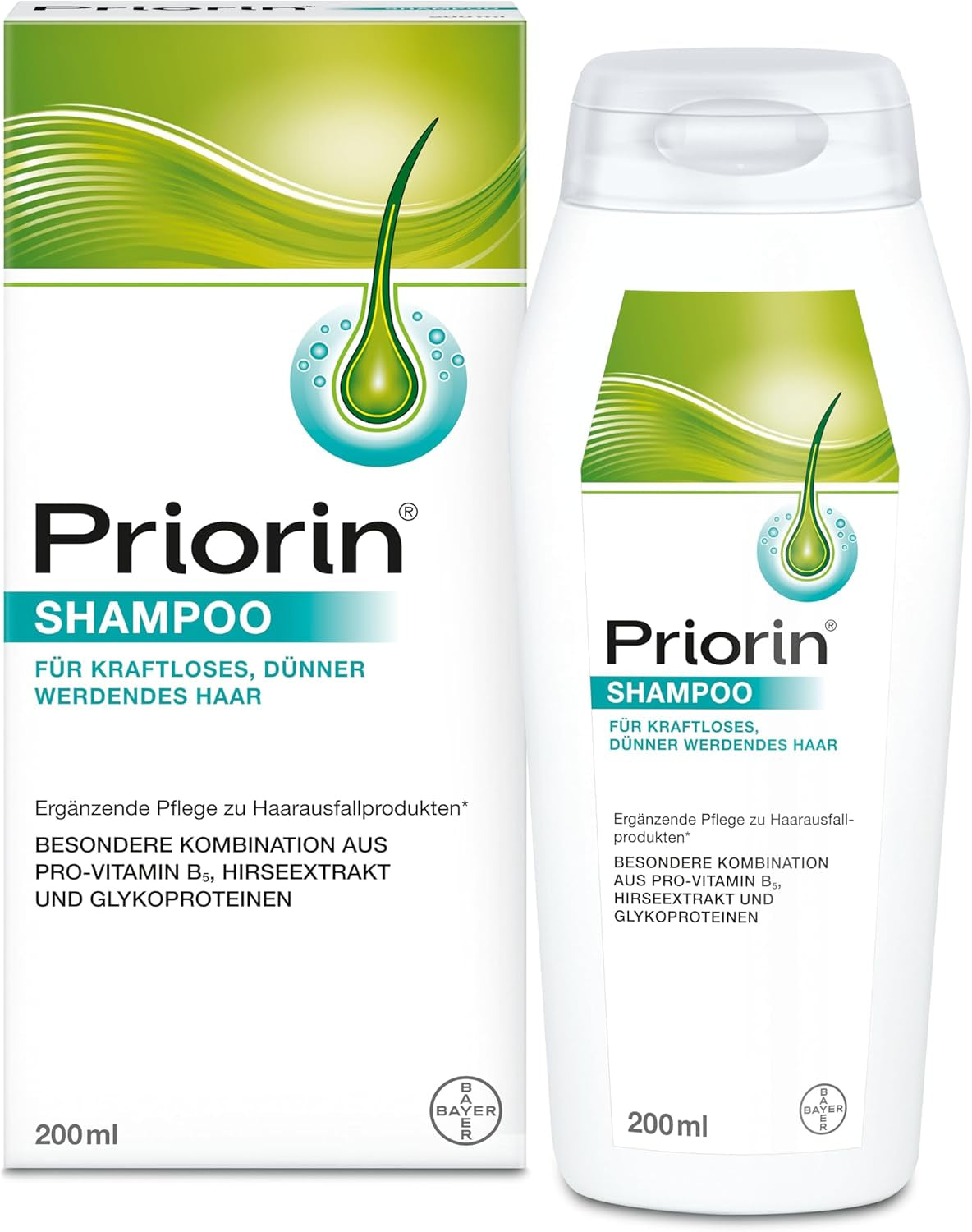 Priorin Shampoo - haarversterkende shampoo - extra verzorging voor zwak, dun haar - zonder parabenen en kleurstoffen - 1 x 200 ml Haarverzorging Naty Shop Standaard titel