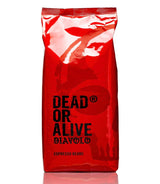 DEAD OR ALIVE DIAVOLO – Extra donkere espresso – 100% Robusta – Extreem sterk – Lage zuurgraad – Stabiele room – Hele bonen 1kg – Napels gebraad
