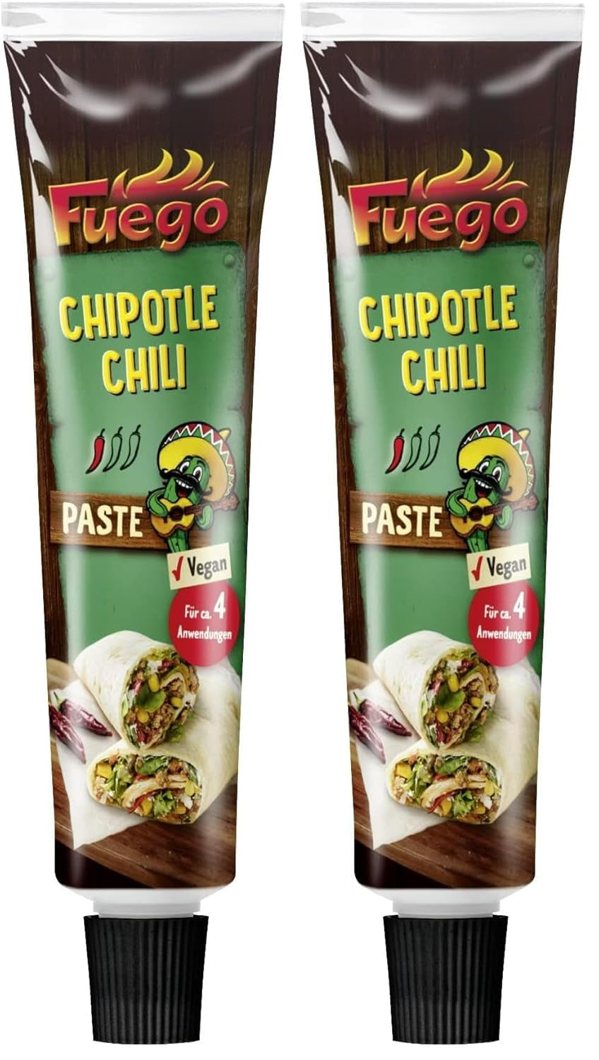 - Chipotle Chilipasta, Pittige Mexicaanse gerechten, Für 4 Anwendungen, Veganistisch, 1 x 40 g