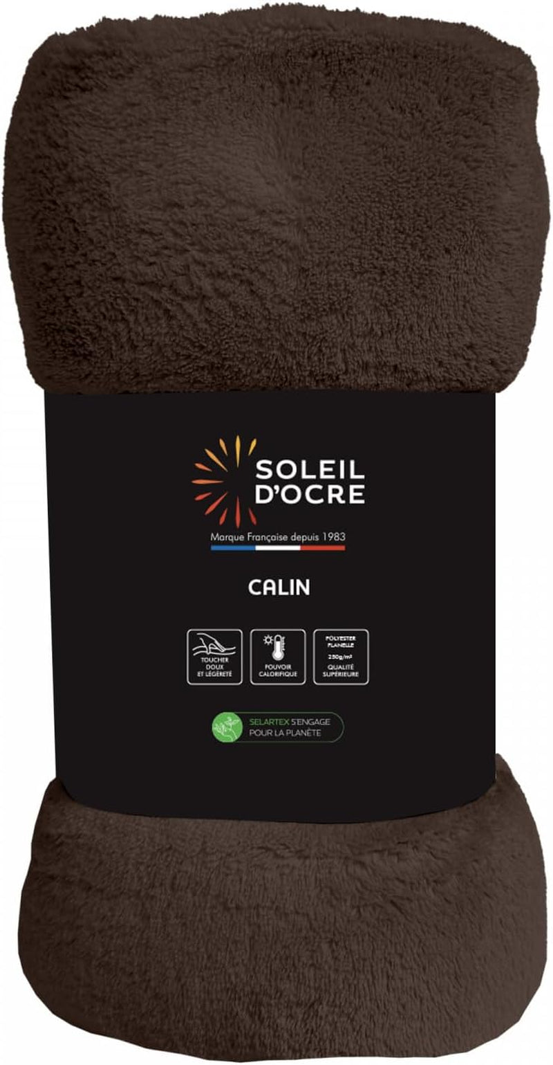 Soleil D'Ocre, flanellen deken, 220 X 240 Cm, Calin, bruin Dekbedden en dekbedden Naty Shop Bruin 220 X 240 Cm