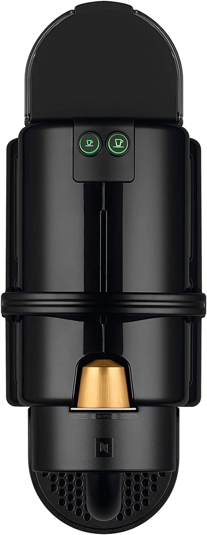 Nespresso capsule-espressomachine De'Longhi EN 80.B Inissia, hogedrukpomp en energiebesparende functie, automatische uitschakeling na 9 minuten, kopjesvolume voor espresso en lungo, watertank van 0,7 l, zwart