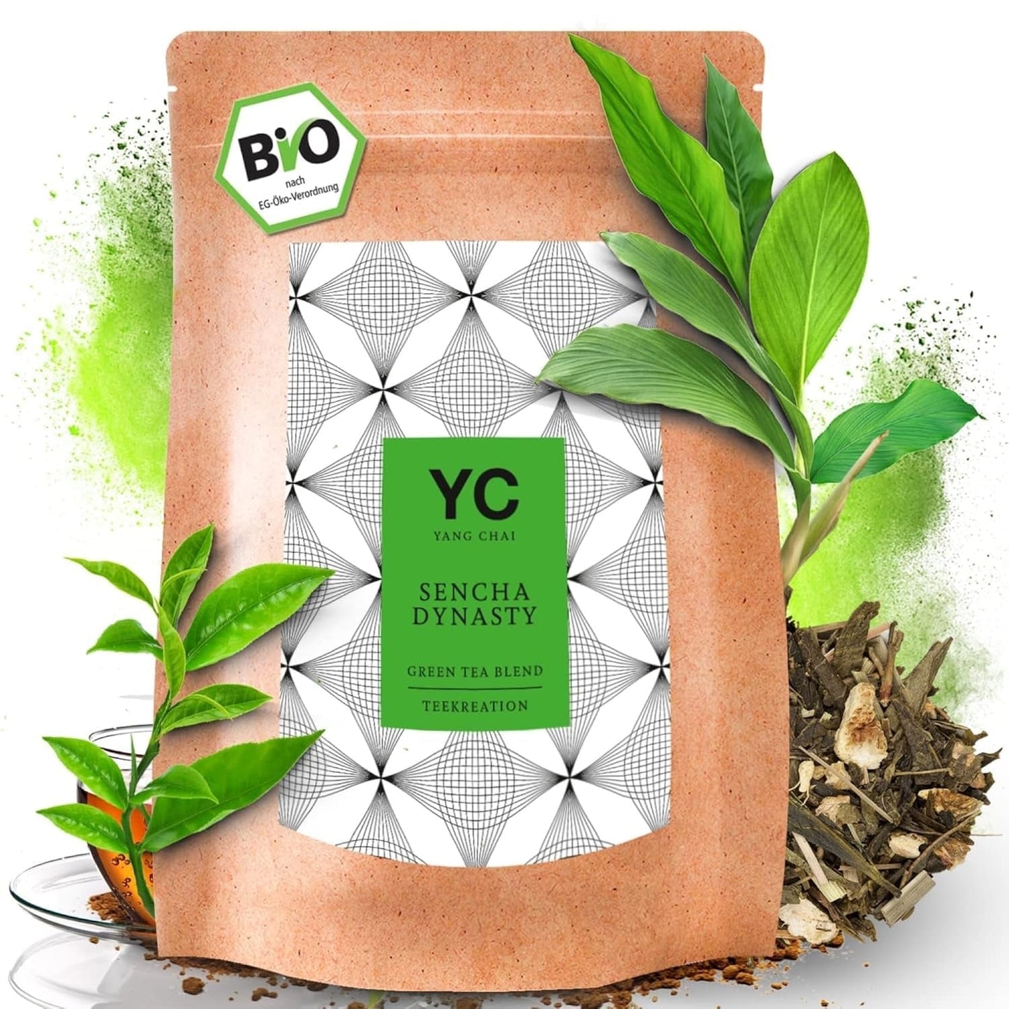 YC Yang Chai Sencha Groene Thee BIO 250G - Japanse losse thee met bergamotsmaak - Originele Japanse groene thee "Sencha Dynastie" uit gecontroleerde biologische teelt