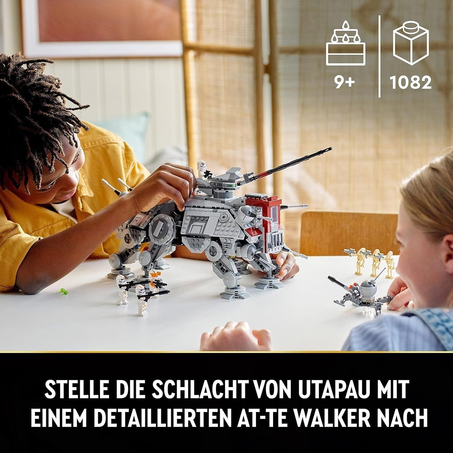 LEGO Star Wars At-Te Walker mobiel speelgoedmodel minifiguurset inclusief 3 Clone Troopers, Battle Droids en Dwarf Spider Droid 75337 Bouwsets Bekijk de LEGO-Store