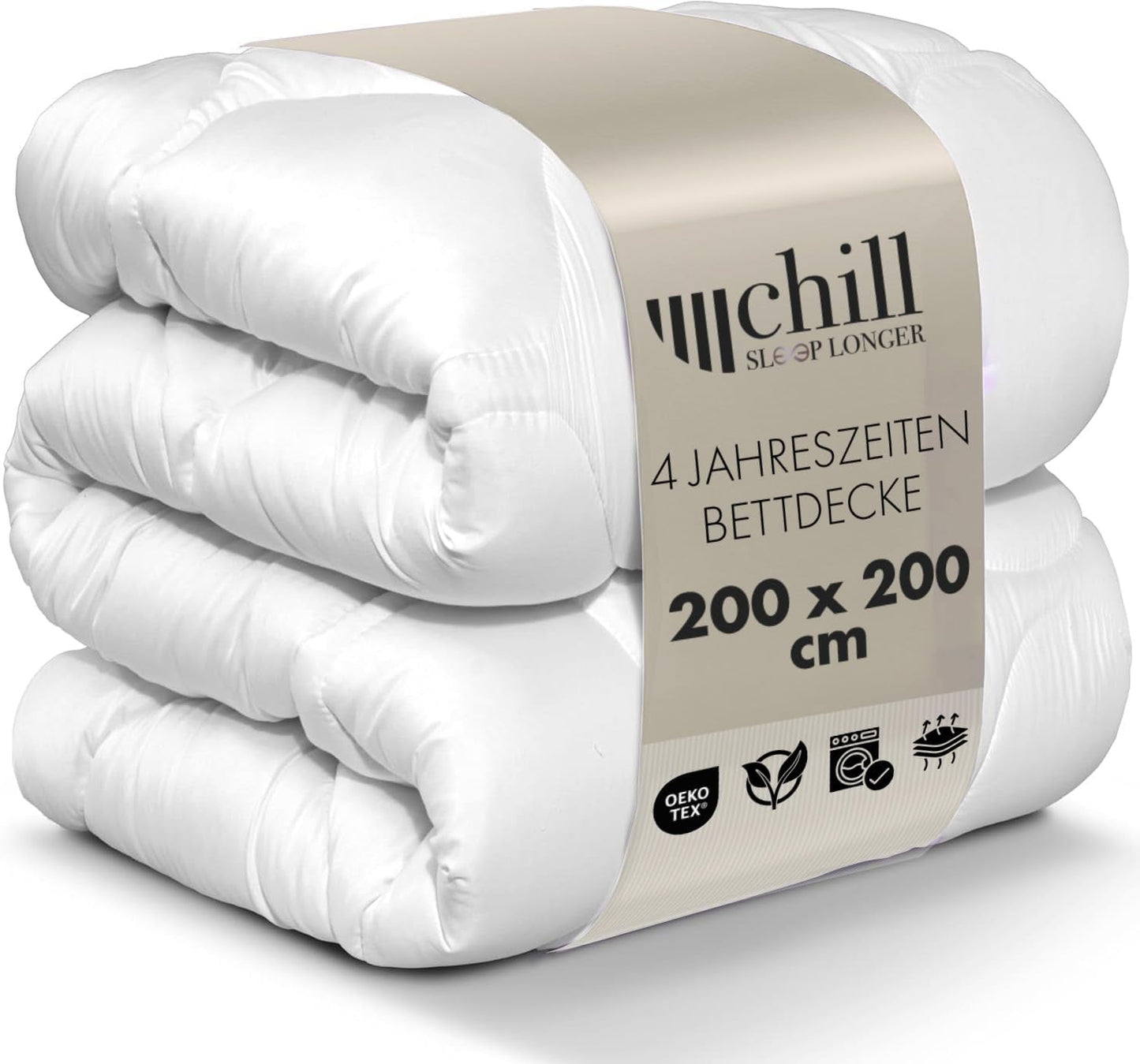 Dekbed 4 seizoenen 135X200 - 2 in 1 all-season dekbed 135X200 - Ademend, wasbaar en vegan dekbed - Duodekbed met comfortband om te slapen - 500G & 700G vulling Naty Shop dekbedden en dekbedden 200 X 200 Cm
