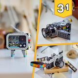 LEGO Creator 3in1 retrocameraspeelgoed, camcorder, tv-toestel, kinderbureaudecoratie of slaapkameraccessoires, fotografiecadeaus voor meisjes en jongens vanaf 8 jaar oud 31147 Bouwsets Bekijk de LEGO-Store