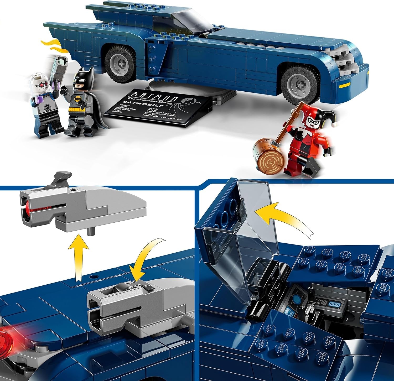 LEGO DC Batman: Batman in de Batmobile Vs. Harley Quinn en Mr Freeze Cartoon speelgoedauto voor kinderen, cadeau voor jongens en meisjes, 8 jaar oud 76274 Bouwsets Bekijk in LEGO-Store