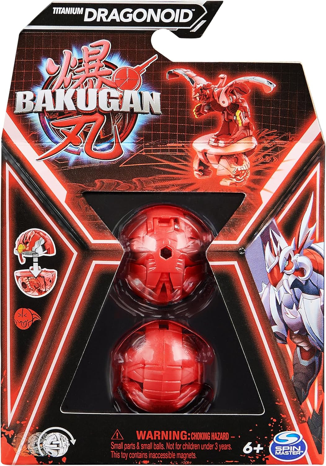 Bakugan 3.0 Core Ball 1-pack, aanpasbare actiefiguur met verzamelbare karakterkaart, verschillende varianten, voor kinderen vanaf 6 jaar Actiefiguren Naty Shop