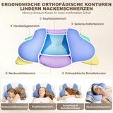 Ergonomisch zijslaperkussen - nekkussen Nek- en schouderpijnondersteunend kussen Orthopedisch traagschuim neksteunkussen voor buik Rug- en zijslaper met neksteun Cervicale orthopedische kussens Naty Shop