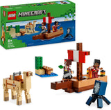 LEGO Minecraft Het piratenschip Voyage Inktvis en kameel Piratenfiguur Speelgoedschip bouwen Rollenspel Cadeau voor jongens en meisjes vanaf 8 jaar 21259 Bouwsets