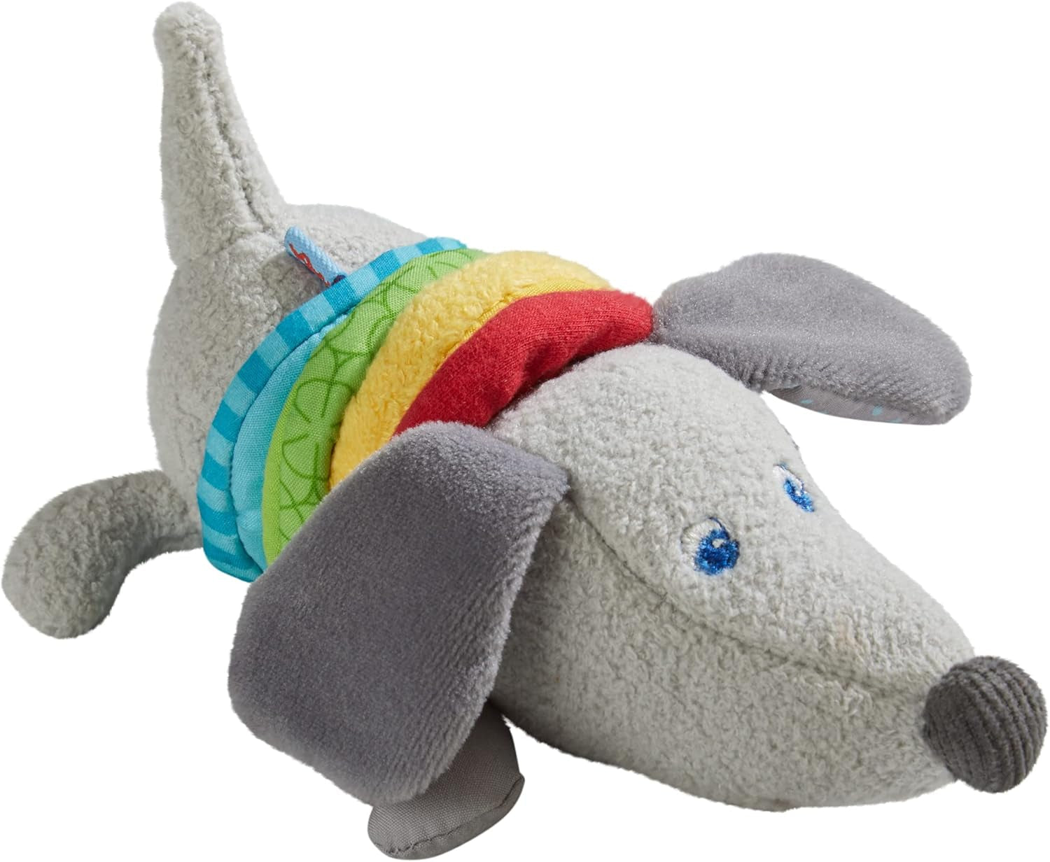 HABA 304771 - Teckel figuurrammelaar, babyspeelgoed van stof met rammelaarmotor, speelgoed vanaf 6 maanden Speelgoed Bebe Naty Shop Standaardtitel
