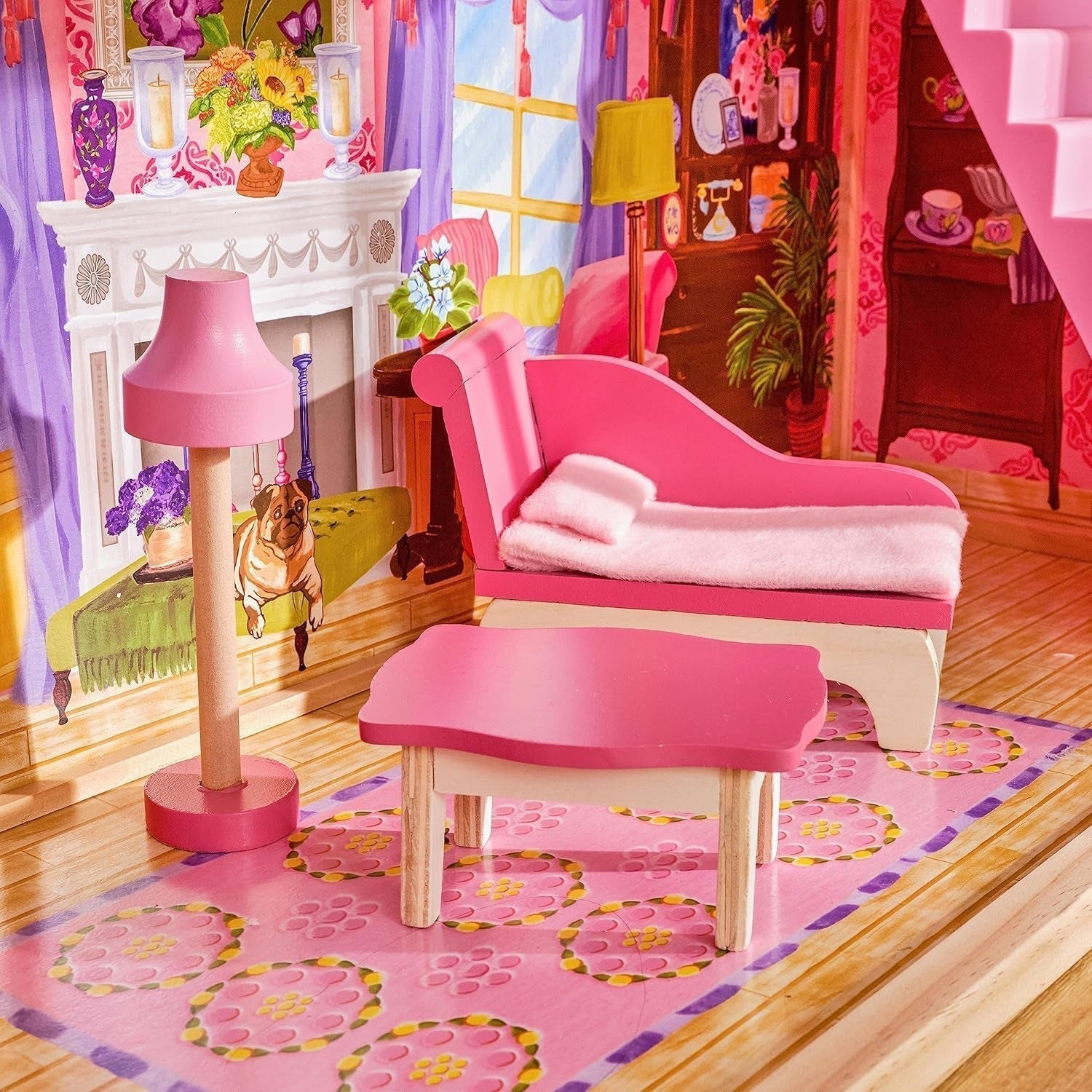 Kidkraft Kayla houten poppenhuis met meubels en accessoires, speelset met 3 niveaus voor poppen van 30 cm, speelgoed voor 3 jaar oud, 65092 - Exclusief op Amazon Dollhouses Naty Shop