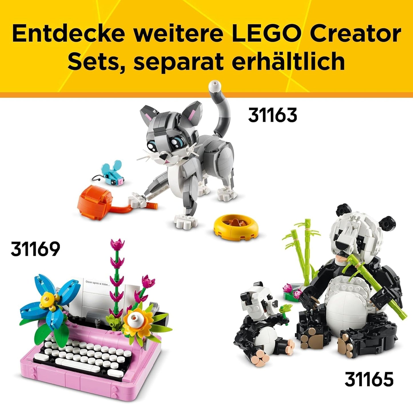 LEGO Creator 3In1 Typemachine met bloemen - speelgoed om te bouwen tot Keytar-model of tot bloempot met notitieboekje en pen - bouwset - cadeau voor meisjes en jongens vanaf 8 jaar 31169 Bouwsets Besuche den LEGO-Store