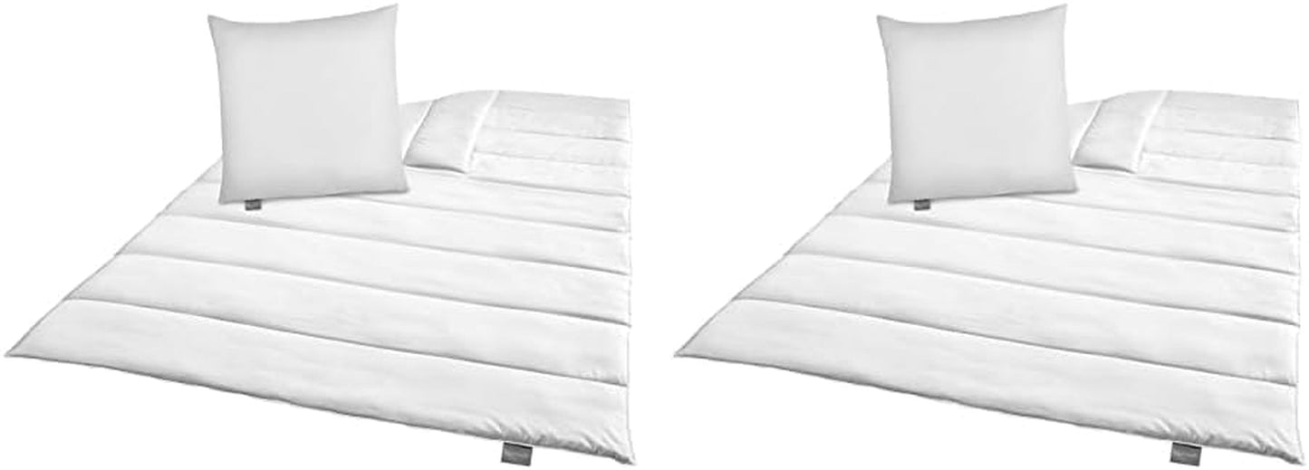 Traumnacht Groen Beddengoedset - All Season-dekbed 135X200 Cm + Kussen 80X80 Cm, Duurzaam met Microvezelhoes, Gemaakt volgens Duitse Kwaliteitsnorm (Pak van 2) Naty Shop Dekbedden & Quilts Standaardtitel