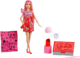 Barbie Party-pop zonder doos en accessoires, Glam Party-serie met 10 verrassingen, waaronder een felrode pop met kleurveranderingseffect, JFY68