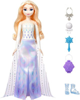 Mattel Disney The Ice Queen Elsa Fashion Doll Set, Spin & Reveal met 11 verrassingen, waaronder 5 accessoires, 5 stickers en een speelscène, geïnspireerd op de Disney-film HTG25 Naty Shop Dolls
