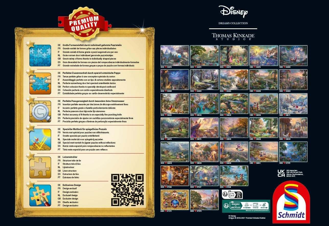 Schmidt Spiele 57397 Thomas Kinkade, Disney, Mickey en Minnie in Mexico, puzzel 6000 stukjes Puzzel Naty Shop