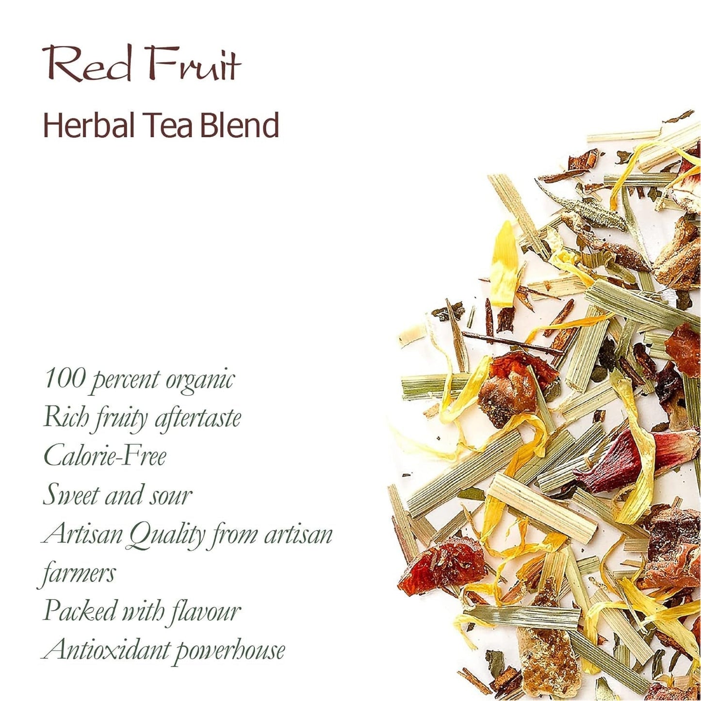 Mix van biologische fruit- en kruidenthee - 100% natuurlijke kruidenthee met de intense smaak van rood fruit - Fruitthee Biologische fruitthee Losse fruitthee Losse fruitthee Winterfruitthee