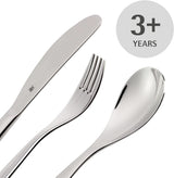 WMF Animals roestvrijstalen bestekset voor kinderen, 4-delig, gepolijst Cromargan Kitchen Naty Shop