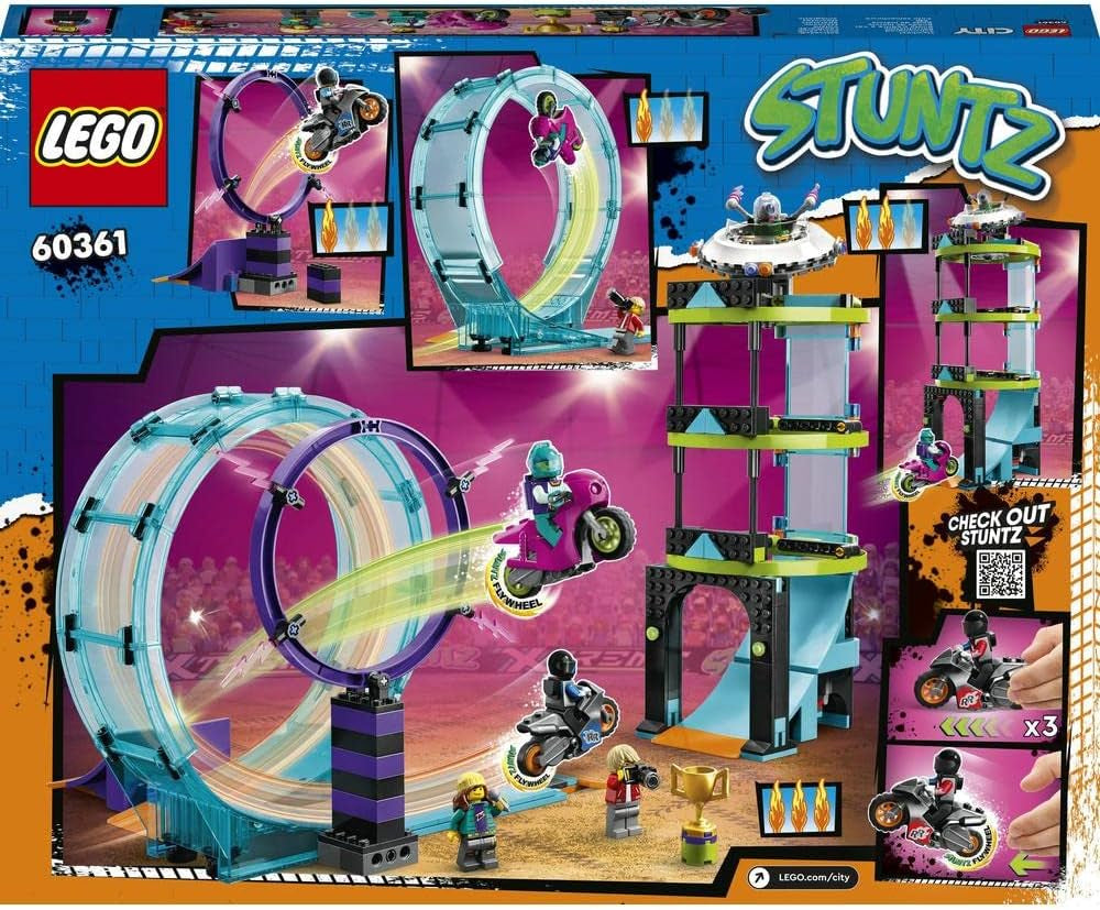 LEGO 60361 City Stuntz Ultieme Stunt Rider Challenge, 3In1 Stunts voor 1 of 2 spelers, met 2 speelgoedmotoren op wielen voor kinderen, Set 2023 Bouwsets Besuche in LEGO-Store