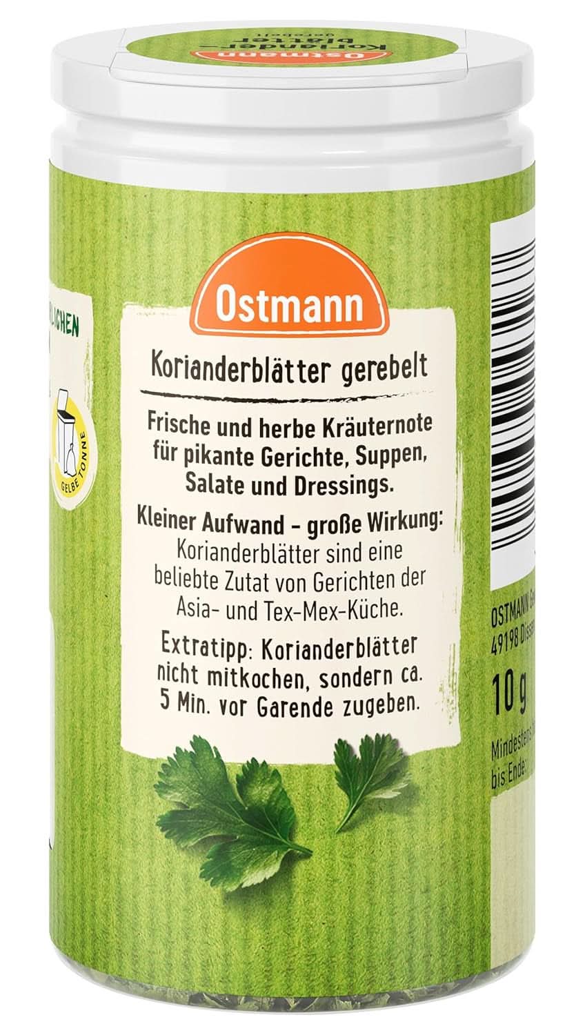 Ostmann - Korianderblaadjes, 10 gram Condimente Naty Shop