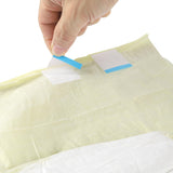 CutiePlusU luiers voor volwassenen, 10-pack wegwerpincontinentieslipjes met lussen voor dames en heren, maximaal absorptievermogen 's nachts - geel (middelgrote maat 71-96cm)