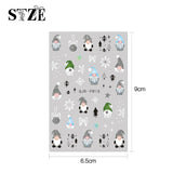 JMEOWIO Nagelsticker Glitzer Weihnachten 10 Blatt Nail Art Sticker Selbstklebend Nagelaufkleber Schneeflocken Winter Decoratie Nageldesign Zubehör