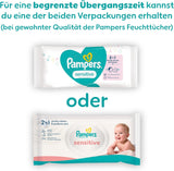 Pampers Sensitive babydoekjes, 15 stuks van 80 doekjes, 1200 babydoekjes, 2-in-1 zachte reiniging en huidbescherming