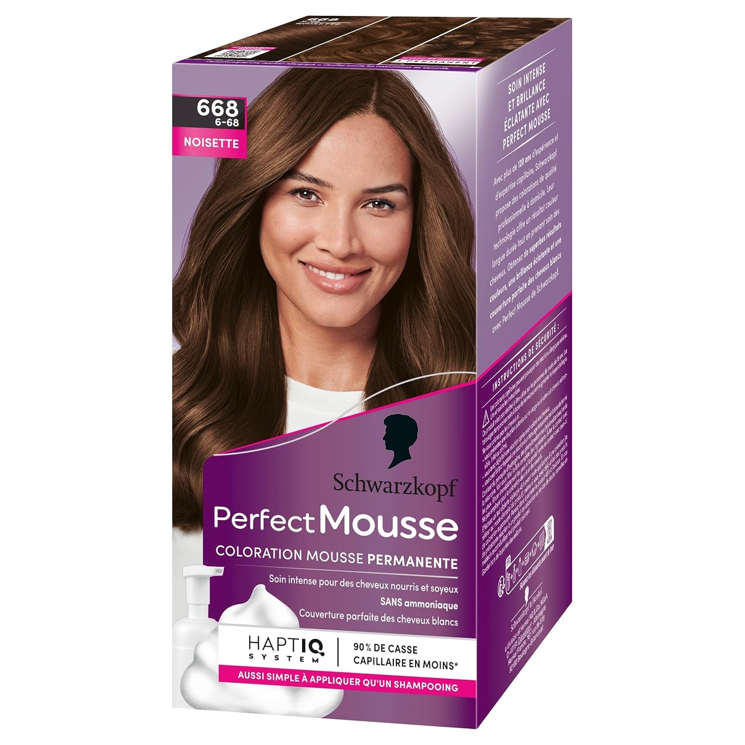 Perfect Mousse permanente kleurmousse, 668 Haselnuss haarverf Naty Shop standaardtitel