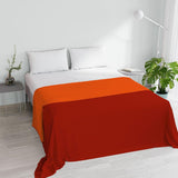 Oranje/roest microvezel zomerdekbed voor tweepersoonsbed 250 x 250 cm Dekbedden en quilts Naty Shop Oranje/roest Huwelijksdeken 250X250Cm