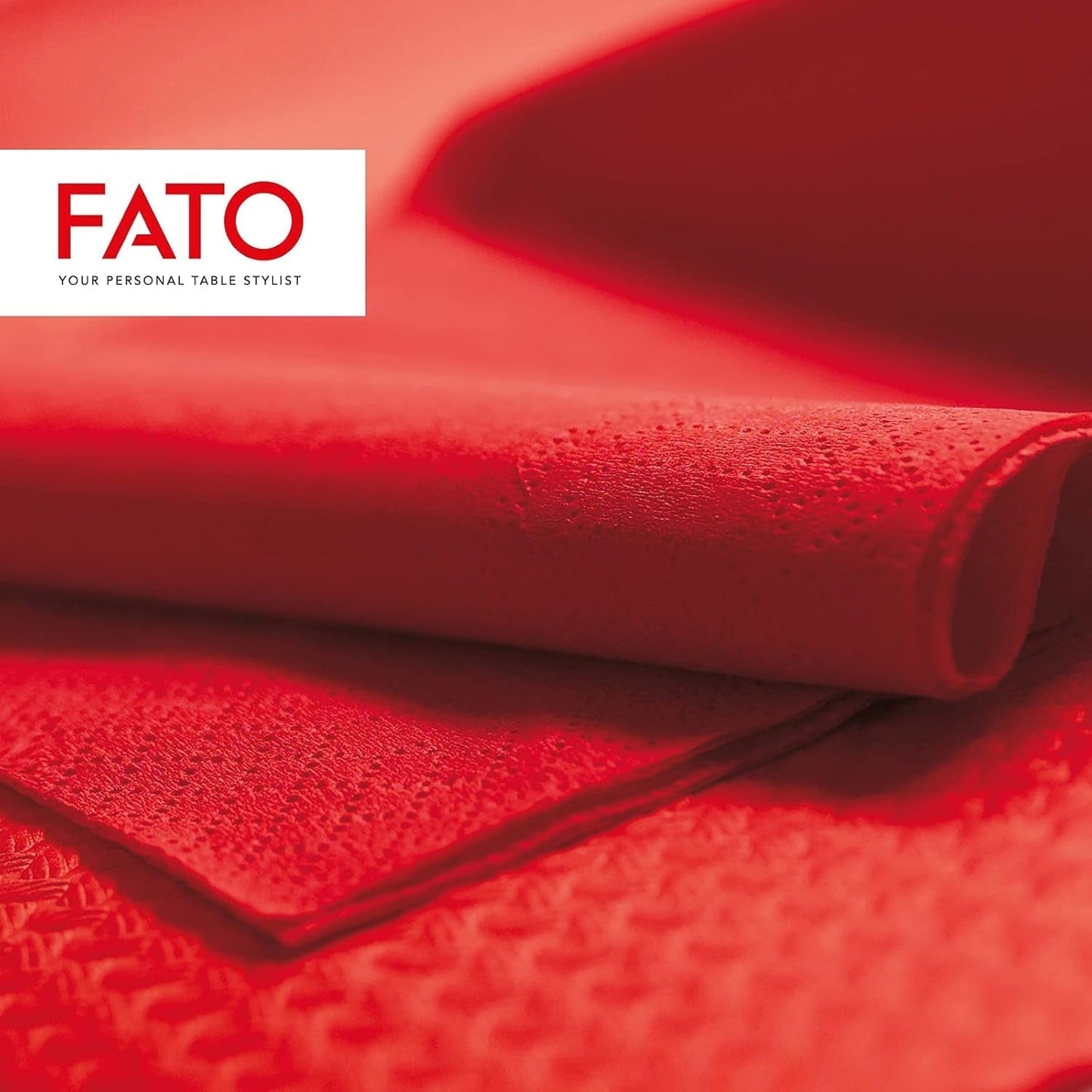 - Papieren wegwerpservetten, ideaal voor informele lunches en buffetten, 50-pack servetten, maat 33X33, 4-voudig, 2-laags, rood, 100% puur cellulosepapier, Fsc-gecertificeerd