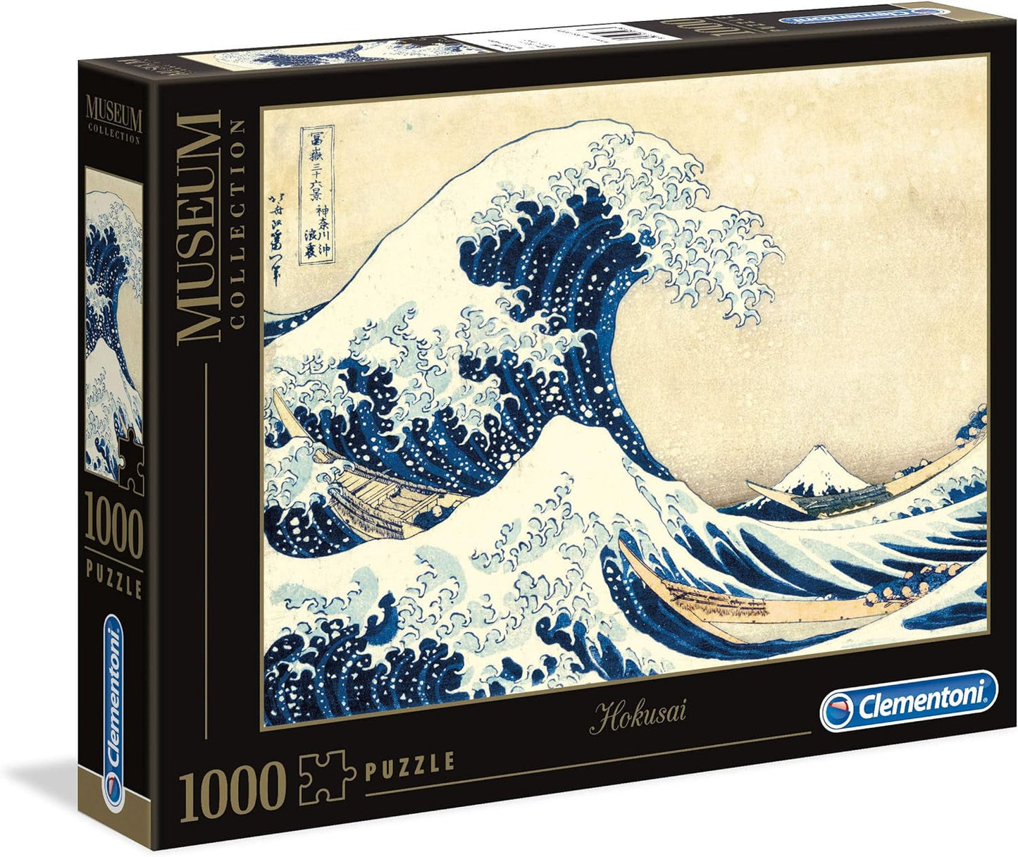 Clementoni 39378 Hokusai - The Great Wave - puzzel van 1000 stukjes, museumcollectie, behendigheidsspel voor het hele gezin, kleurrijk rekspel, puzzel voor volwassenen 14+ puzzel Naty Shop standaardtitel