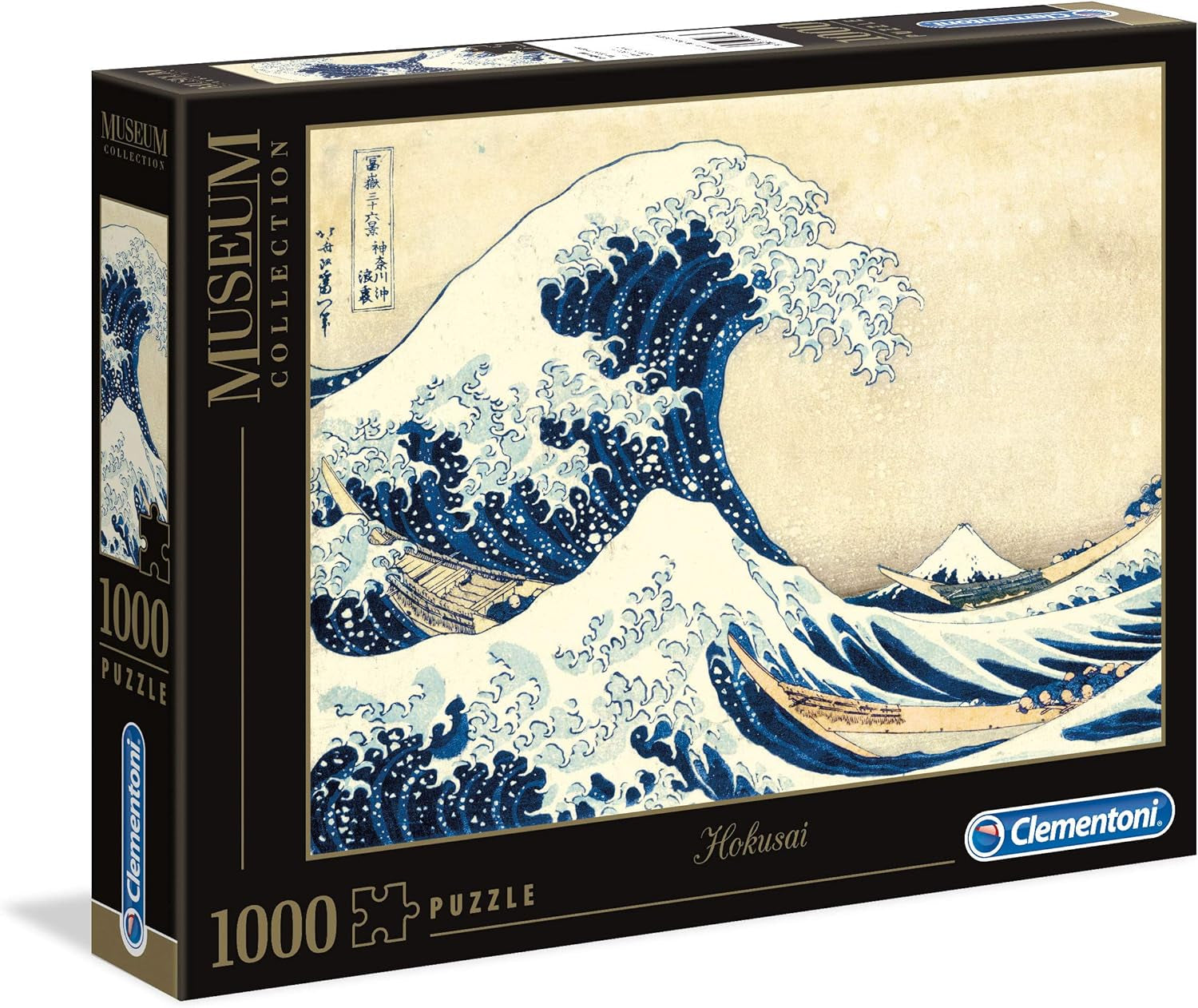 Clementoni 39378 Hokusai - The Great Wave - puzzel van 1000 stukjes, museumcollectie, behendigheidsspel voor het hele gezin, kleurrijk rekspel, puzzel voor volwassenen 14+ puzzel Naty Shop standaardtitel