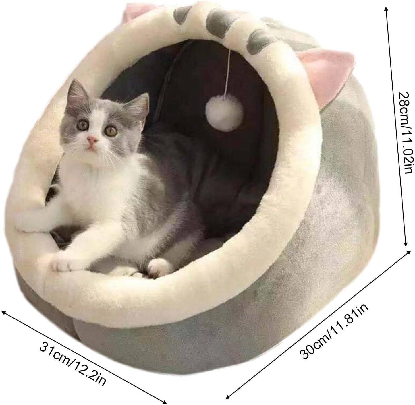 Katzenhaus Für Indoor Winterfest Wasserdicht Und Warm katzenhöhle Katzen Wasserdichtes Wetterfestes Faltbares Tierheim Warm Pet Nest, voor Kleine bis Mittlere Größe Katzen
