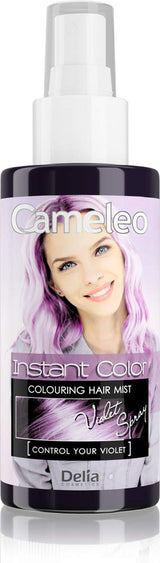 Cameleo - Spray & Go - haarverfspray - paars - voor blond, platinablond en grijs haar - eenvoudig sprayen en gaan - semi-permanent - direct resultaat - carnavalshaarverfspray - 150 ml Naty Shop Haarverf Paarse Spray 150 Ml (1 pakje)