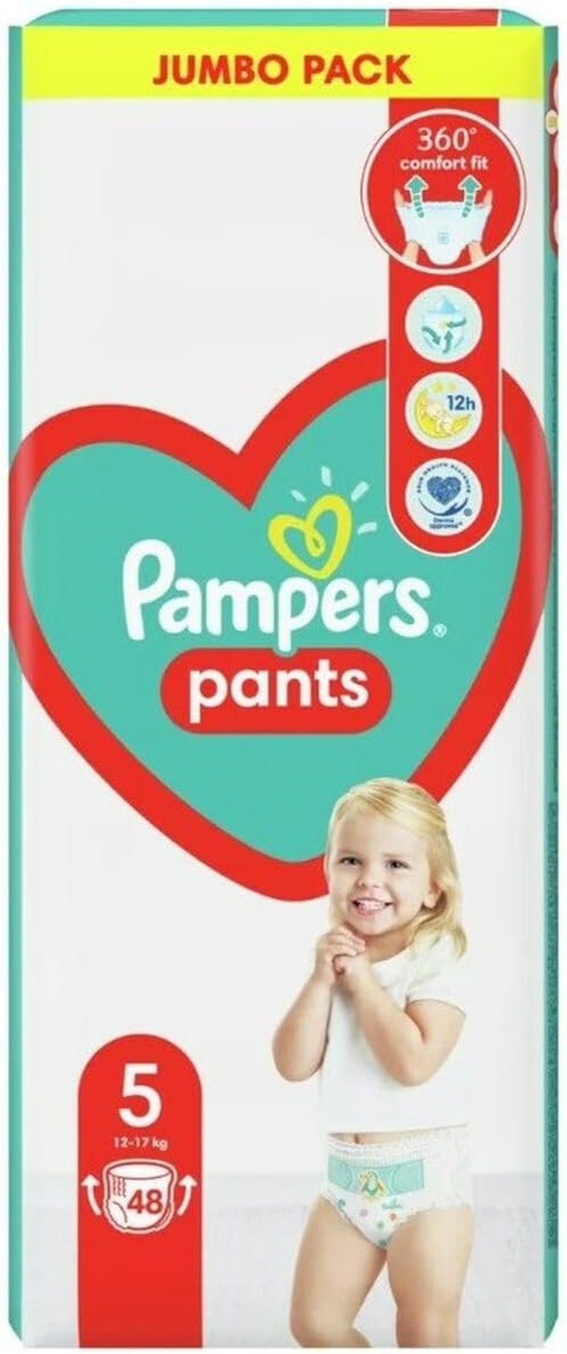 Pampers Pants luiers maat 5 (12-17 kg), 48 stuks, bescherming en comfort. Makkelijk te gebruiken luiers van Pampers.