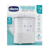 Chicco modulaire sterilisator met droogfunctie, babyflessensterilisator, bijtring en fopspeen met auto-stop, magnetronbestendig, geschikt voor het steriliseren van maximaal 6 flessen van 330 ml