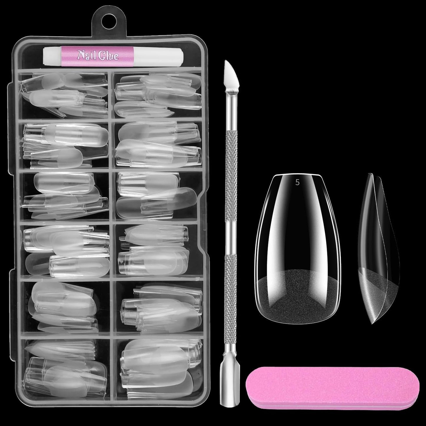 Volledige dekking korte nagels 120 stuks 12 maten Korte nageltips voor gelnagels Lijm op kunstnagels Lijm op nagelvijlset Nagelpolijstmachine Nagelriemschuiver