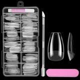Volledige dekking korte nagels 120 stuks 12 maten Korte nageltips voor gelnagels Lijm op kunstnagels Lijm op nagelvijlset Nagelpolijstmachine Nagelriemschuiver