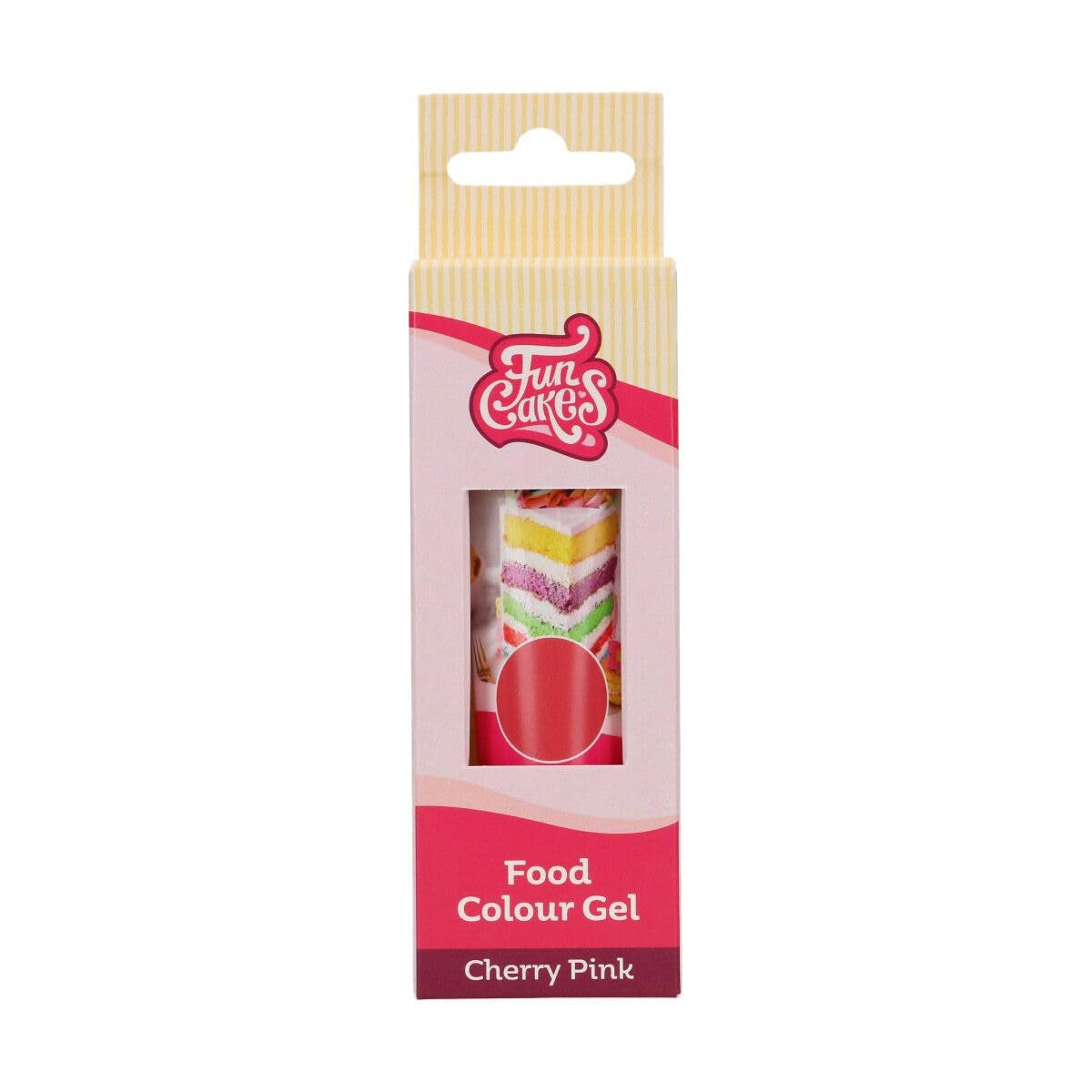 Funcakes Cherry Pink Gel Food Colouring: Hooggeconcentreerde kleurstof voor deeg, room, fondant, marsepein, gebak, eenvoudig te doseren, individuele druppels voor levendige kleuren, Halal, 30 g