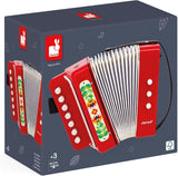 Janod - Accordeon Gioia - Muziekinstrument voor kinderen - Rollenspel en vroeg muzikaal onderwijs - Met riem - Vanaf 3 jaar, J07654 Jucarii Bebe Naty Shop