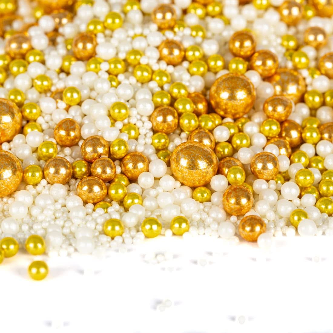 Super Streusel Gold Glimmer, hagelslag met kerstthema, 180 gram hagelslag Naty Shop