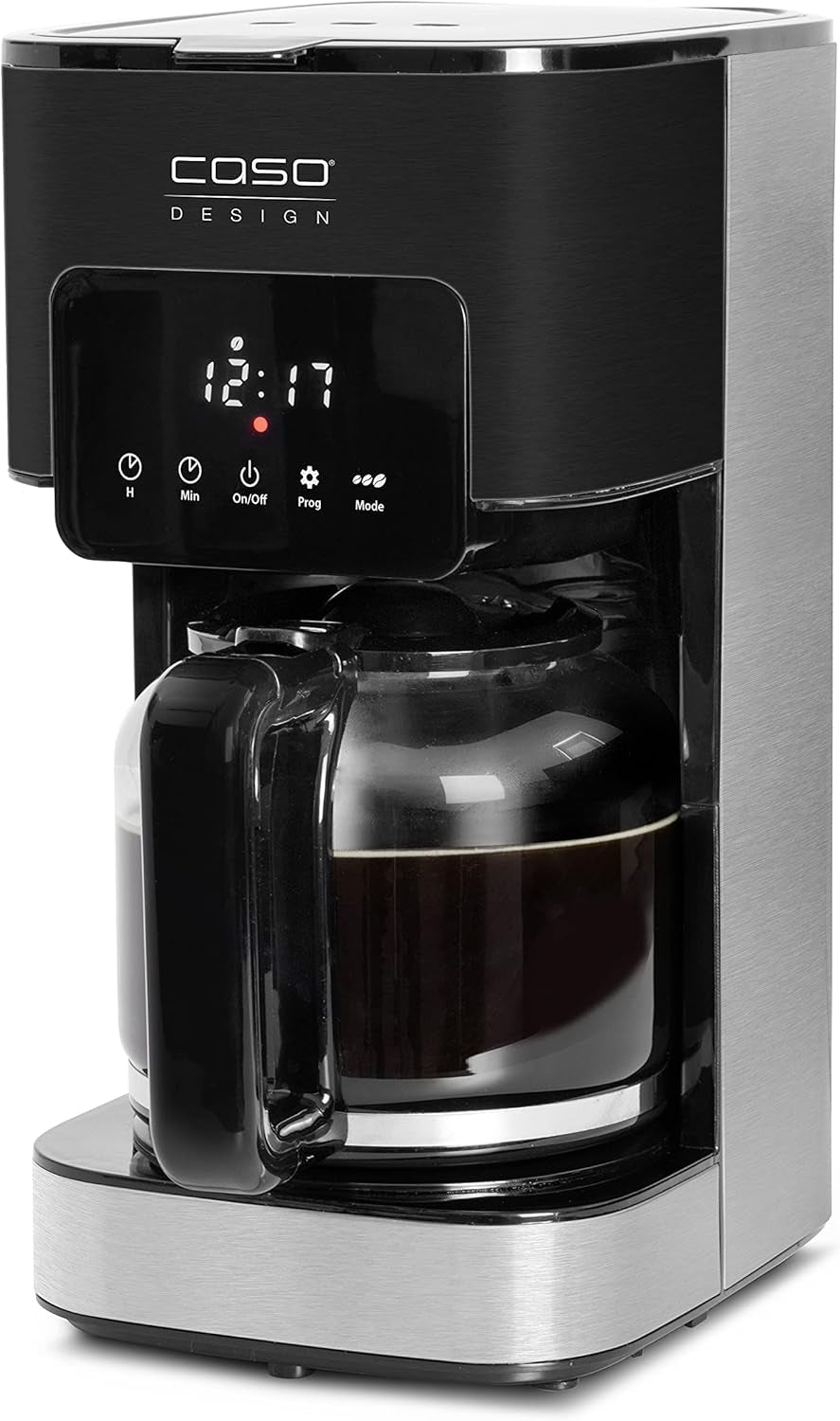 CASO Coffee Taste and Style espressomachine met permanent filter, 1,5 l, optimale zettemperatuur 92-96 °C, antidruppelsysteem, geoptimaliseerde zetkop, roestvrij staal, 12 kopjes