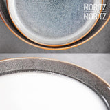 Moritz & Moritz TARENTO 24-delige serviesset voor 6 personen, grijs - Elegante hoogwaardige aardewerken bordenset - De serviesset bestaat uit 6 dinerborden, 6 dessertborden, 6 dinerborden en 6 kopjes