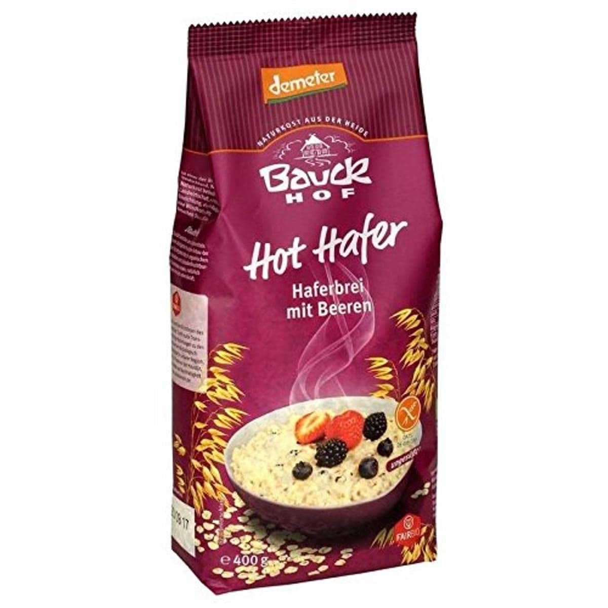 hof Biologische warme haver met bessen, 400 g